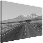 Schilderij Weg door de wildernis, 2 maten, zwart-wit, Premium print