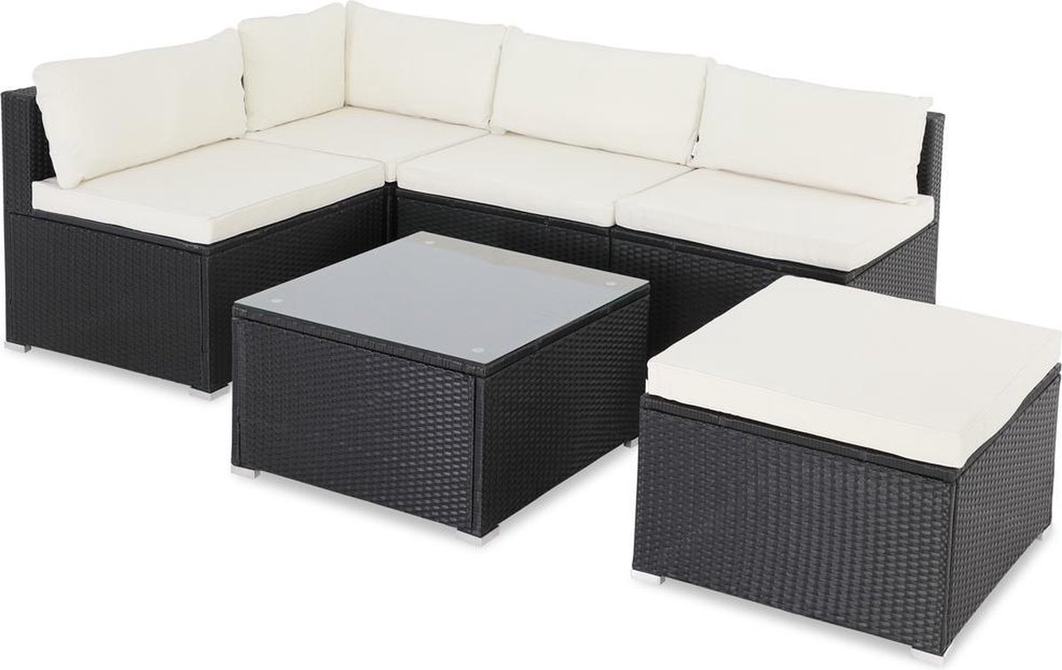 LAFIORA Bloempot Wicker Kunststof Polyrotan zwart 30x30x50 cm kopen LAFIORA Bloempot Wicker Kunststof Polyrotan zwart 30x30x50 cm kopen
