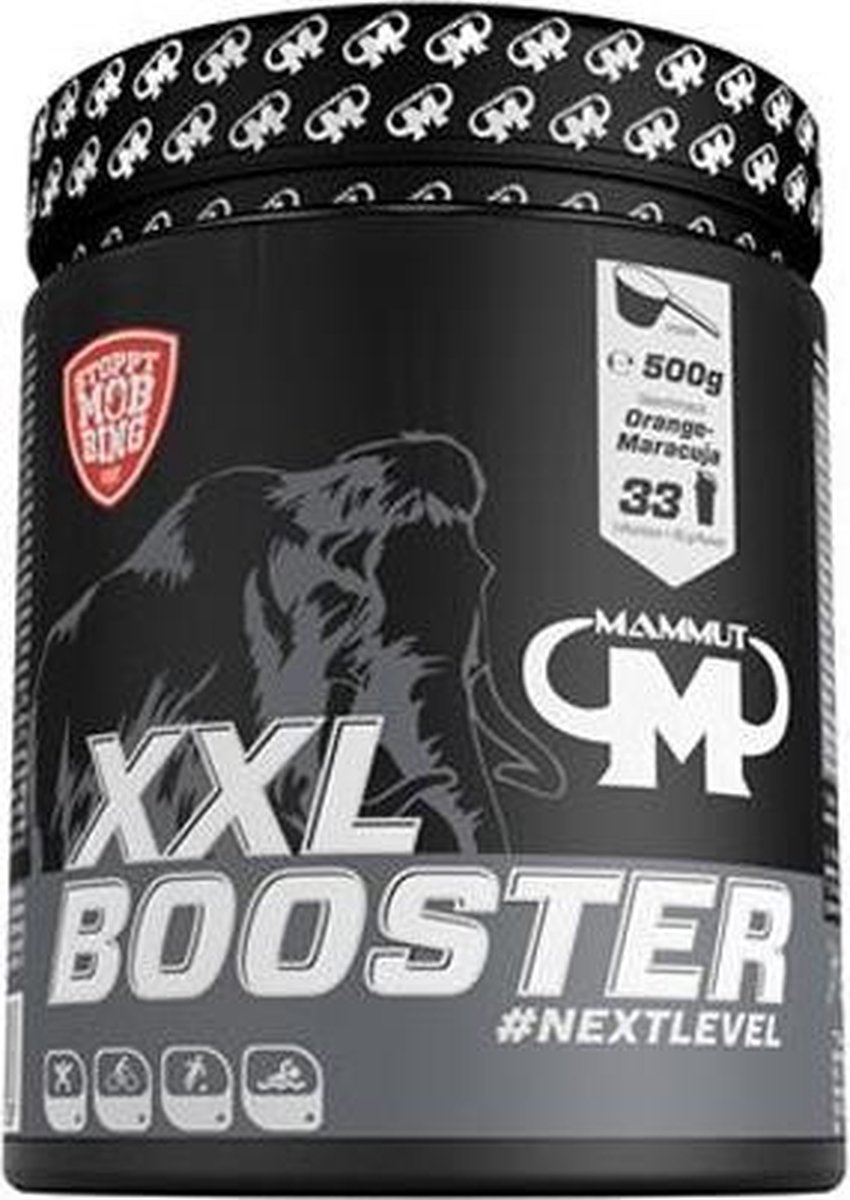 Mammut XXL Booster (500g) Orange Passion-Fruit - Pre-Workout - Stimulans-vrije Booster