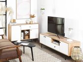 Beliani ITACA - TV-meubel - lichte houtkleur - vezelplaat