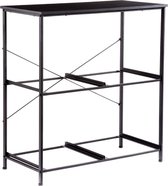 Five®  Opbergrek metalen rek (68 x 33,5 x 74 cm)   - Zwart & Grijs - Opvouwbaar