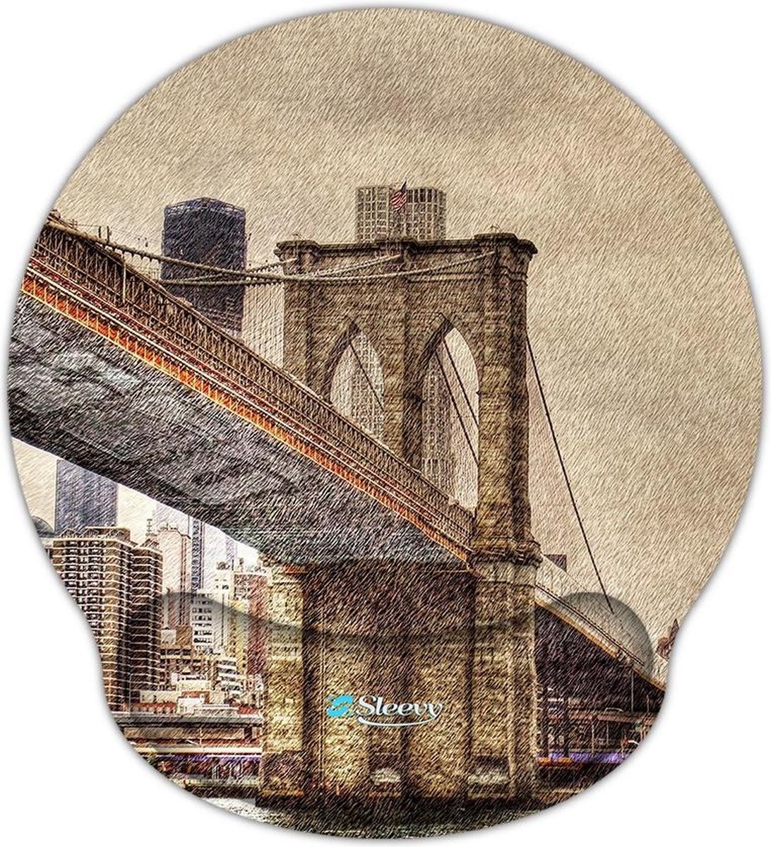 Muismat polssteun Brooklyn Bridge uit New York - Sleevy - mousepad - Collectie 100+ designs