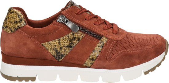 Marco Tozzi dames sneaker - Brick - Maat 41 | bol.com
