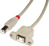 Lindy 31801 USB-kabel 1 m USB 2.0 USB B Grijs