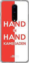 6F hoesje - geschikt voor OnePlus 8 -  Transparant TPU Case - Feyenoord - Hand in hand, kameraden #ffffff