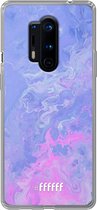 OnePlus 8 Pro Hoesje Transparant TPU Case - Purple and Pink Water #ffffff