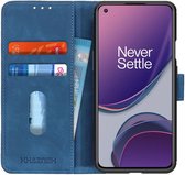 OnePlus 8T Hoesje Retro Wallet Book Case Blauw