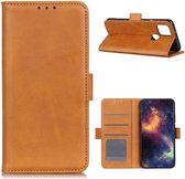 Motorola Moto G 5G Book Case Hoesje Book Case Retro Wallet Geel