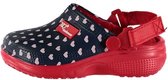 Xq Gardenwear Tuinklompen Hart Meisjes Rubber Navy/rood Mt 19-21