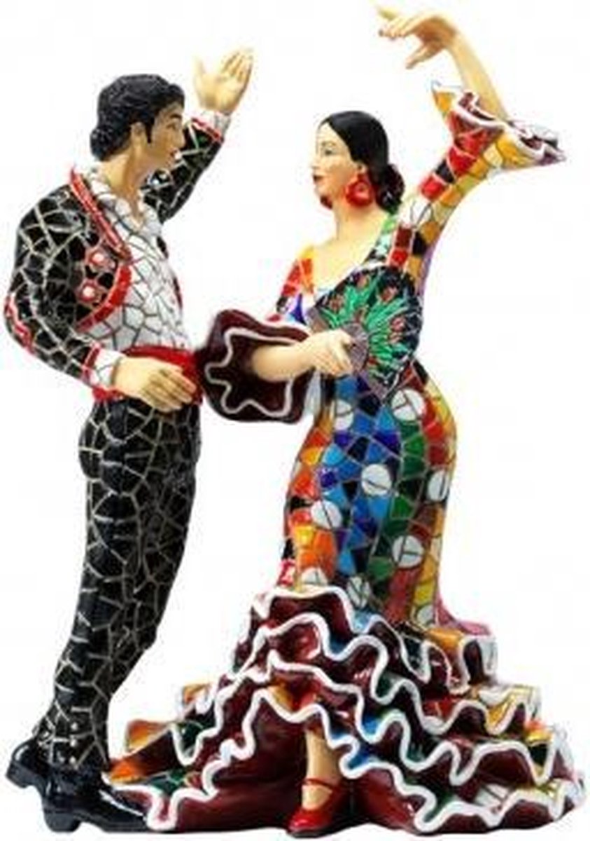 Mozaïek Spaanse Flamenco Dansers - Barcino mozaiek Gaudi style