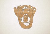 Wanddecoratie - Hond - Rottweiler 4 - S - 48x45cm - Eiken - muurdecoratie - Line Art