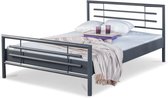 Bed Box Wonen - Lola metalen bed - Antraciet - 140x200