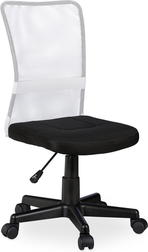bolvormig vonk Zeker Relaxdays bureaustoel zonder armleuning - ergonomische computerstoel -... |  bol.com