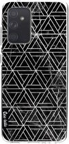 Casetastic Samsung Galaxy A52 (2021) 5G / Galaxy A52 (2021) 4G Hoesje - Softcover Hoesje met Design - Abstract Marble Triangles Print