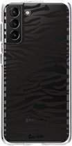 Casetastic Samsung Galaxy S21 Plus 4G/5G Hoesje - Softcover Hoesje met Design - Zebra Print