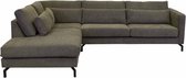 Loungebank chaise longue links Hög - Silent Taupe 12 - 2,42 x 2,98 mtr breed