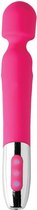 Rotating Silicone Wand with Massage Beads - Silicone Vibrators - pink - Discreet verpakt en bezorgd