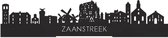 Standing Skyline Zaanstreek Zwart hout - 40 cm - Woon decoratie om neer te zetten en om op te hangen - Meer steden beschikbaar - Cadeau voor hem - Cadeau voor haar - Jubileum - Verjaardag - Housewarming - Aandenken aan stad - WoodWideCities