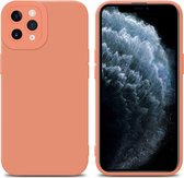 Cadorabo Hoesje geschikt voor Apple iPhone 11 PRO in FLUID LICHT ORANJE - Beschermhoes gemaakt van flexibel TPU silicone Cover Fluid Case