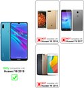 Carte de compatibilité indiquant que la coque est uniquement compatible avec le Huawei Y6 2019.