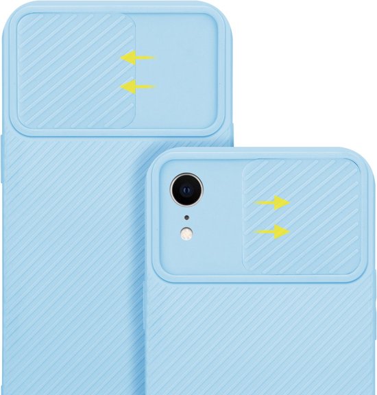 Coque Cadorabo pour Apple iPhone XR en Bonbon Light Blauw - Coque de protection en silicone TPU souple et avec protection pour appareil photo