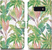 Cadorabo Hoesje voor Samsung Galaxy S10e - Design Groen Regenwoud No. 8 - Beschermhoes Case Cover met magnetische sluiting, standaardfunctie en kaartvakje