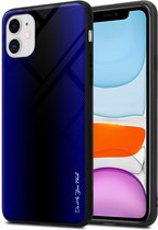Cadorabo Hoesje geschikt voor Apple iPhone 11 in KOBALT PAARS - Beschermhoes gemaakt van TPU silicone Case Cover en achterkant van gehard glas