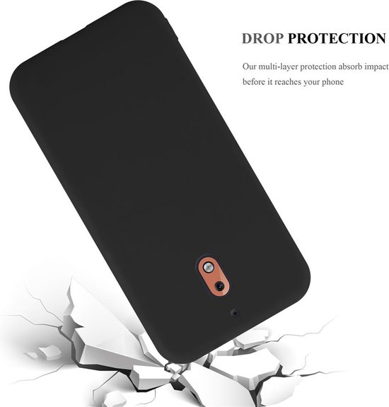 Cadorabo Hoesje geschikt voor Nokia 2.1 in CANDY ZWART - Beschermhoes gemaakt van flexibel TPU silicone Case Cover