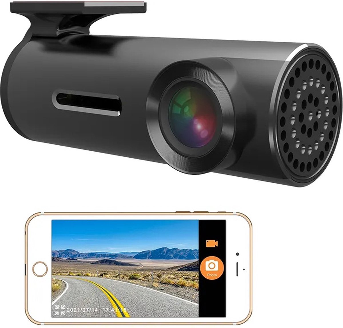 TechU™ Dashcam Camera – M46 Zwart – Dashboardcamera – Full HD 1080P – Wifi – 120° Wijdhoeklens – G-sensor – Loop recording – Bewegingssensor – Nachtvisie – Parkeermodus – Voor Auto