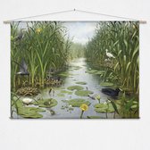 Wandkleed Naardermeer van M.A. Koekkoek - L: Landscape 135 x 95 cm