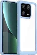 Mobigear Hoesje geschikt voor Xiaomi 13 Pro Telefoonhoesje Hardcase | Mobigear Crystal Backcover | 13 Pro Case | Back Cover - Transparant /Blauw | Transparant,blauw