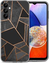 iMoshion Hoesje Geschikt voor Samsung Galaxy A14 (5G) / A14 (4G) Hoesje Siliconen - iMoshion Design hoesje - Zwart / Black Graphic