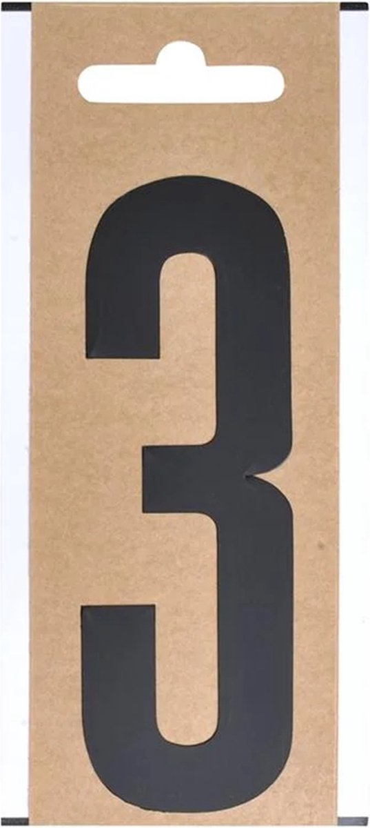 ProPlus Cijfer Etiket / Sticker "3" - Hoogte 10 cm