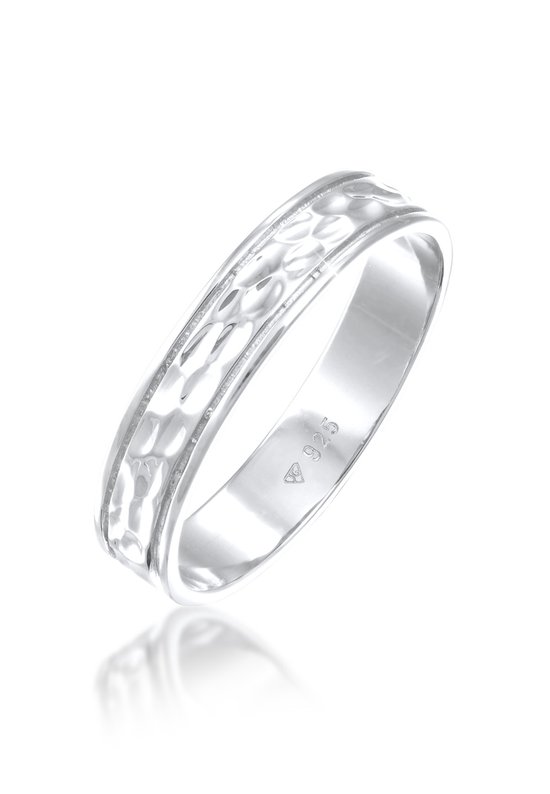 Ring pour femme Elli PREMIUM Alliance pour femme Couple Partner mariage texturé en Argent sterling 925