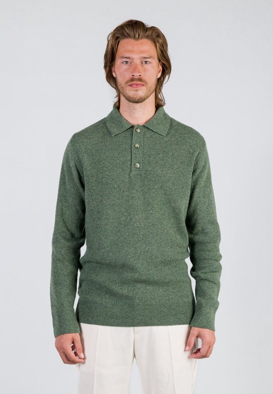 Loop.a Life | CASUAL SOFT POLO SWEATER MEN | Olive