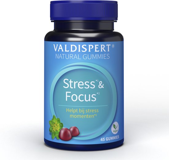 Valdispert Stress & Focus - Rhodiola helpt bij stressmomenten* en om rustig* en gefocust* te blijven - 45 gummies