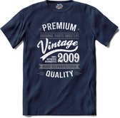 Vintage Legend Sinds 2009 - verjaardag en feest cadeau - Kado tip - T-Shirt - Unisex - Navy Blue - Maat XXL