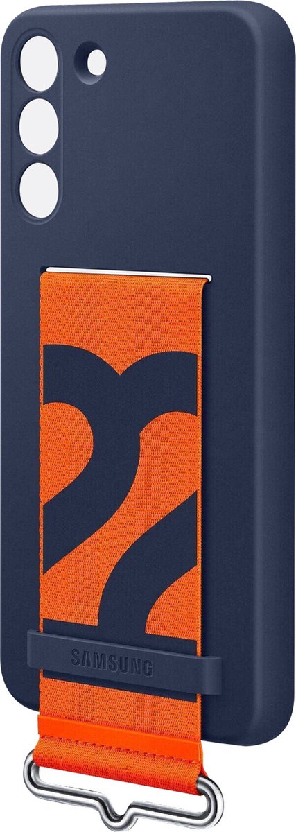 Siliconen Hoesje met Strap - Samsung Galaxy S22 Plus - Navy