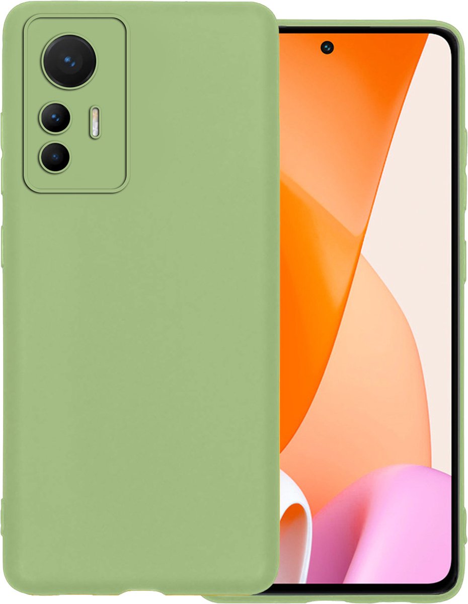 Hoesje Geschikt voor Xiaomi 12 Lite - Sterk & Shockproof - Hoes Cover - Siliconen Case - Groen
