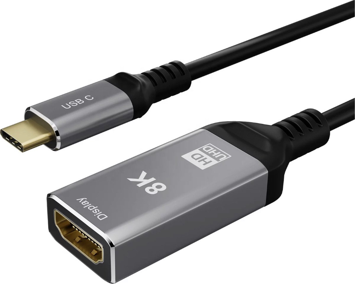 Compudata - 48Gbps - USB-C naar HDMI adapter - 8K 60hz - 4K 240hz - ook geschikt voor MacBook