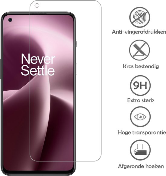Coque OnePlus Nord 2T Coque arrière en Siliconen avec protection d'écran - Coque OnePlus Nord 2T - Transparente