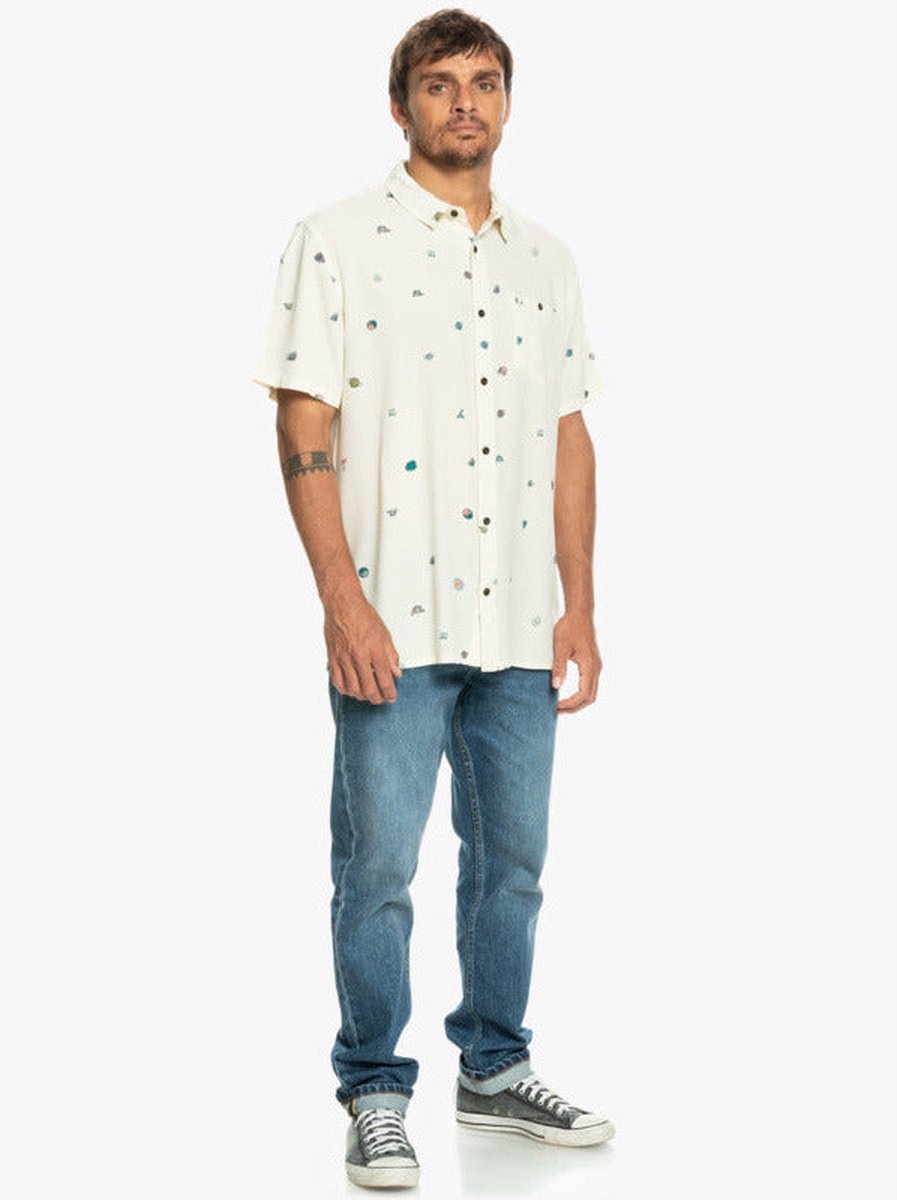 Quiksilver Minimark Short Sleeve Overhemd - Birch