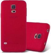Cadorabo Hoesje geschikt voor Samsung Galaxy S5 / S5 NEO in FROST ROOD - Beschermhoes gemaakt van flexibel TPU silicone Case Cover