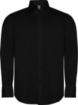 Zwart overhemd met lange mouwen Roly Moscu maat XL