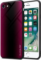 Cadorabo Hoesje geschikt voor Apple iPhone 7 / 7S / 8 / SE 2020 in PAARS ROZE - Beschermhoes gemaakt van TPU silicone Case Cover en achterkant van gehard glas