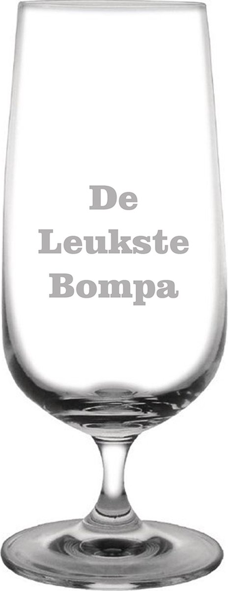 Bierglas op voet gegraveerd - 41cl - De Leukste Bompa