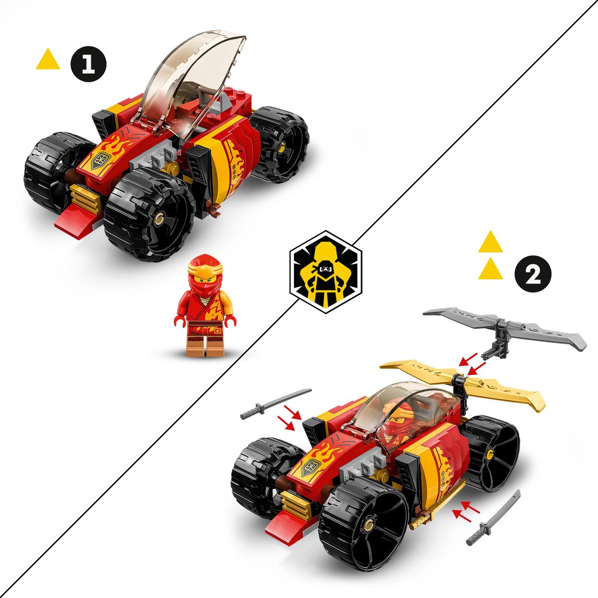 LEGO NINJAGO Kai's Ninja Racewagen EVO  - 71780 — afbeelding 17