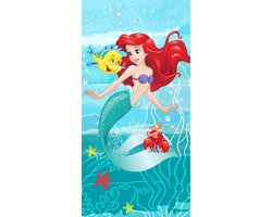 foto van Disney Kleine Zeemeermin Strandlaken, Ariel - 70 x 140 cm - Katoen