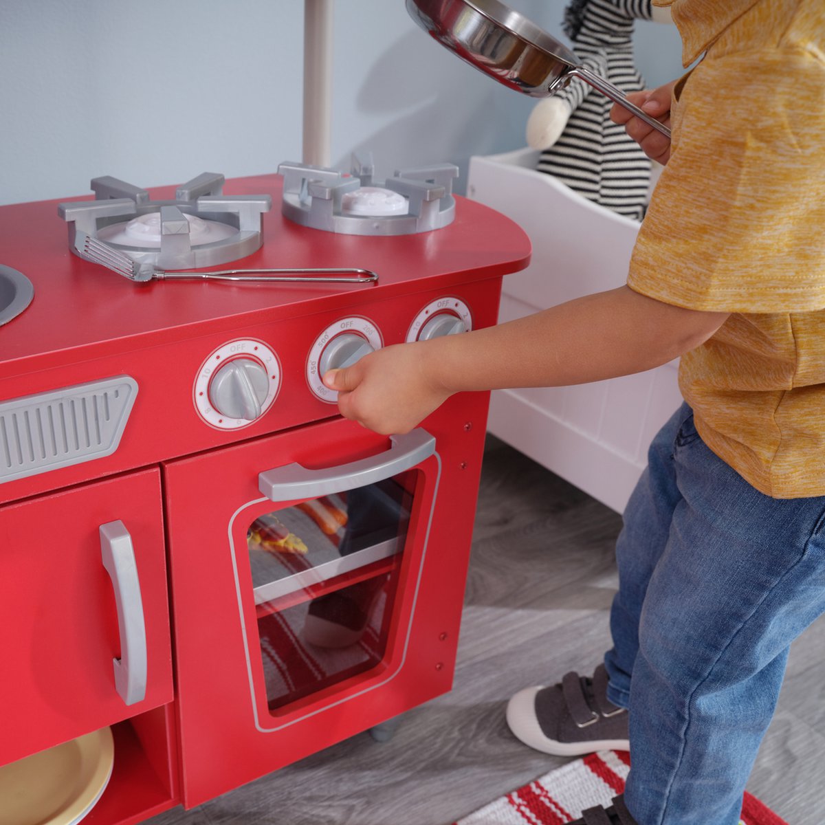 KidKraft Vintage Houten Keukentje Rood - Speelkeuken — afbeelding 12