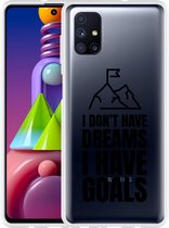 Hoesje Geschikt voor Samsung Galaxy M51 Goals are for Men